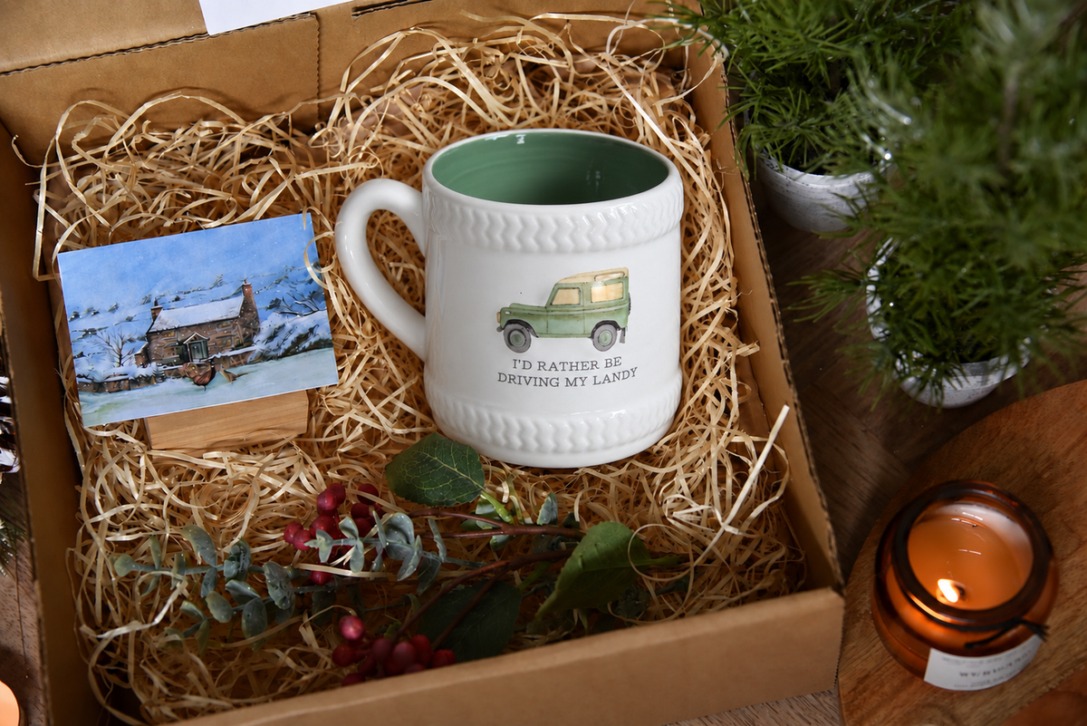 Embossed Green Landrover Mug