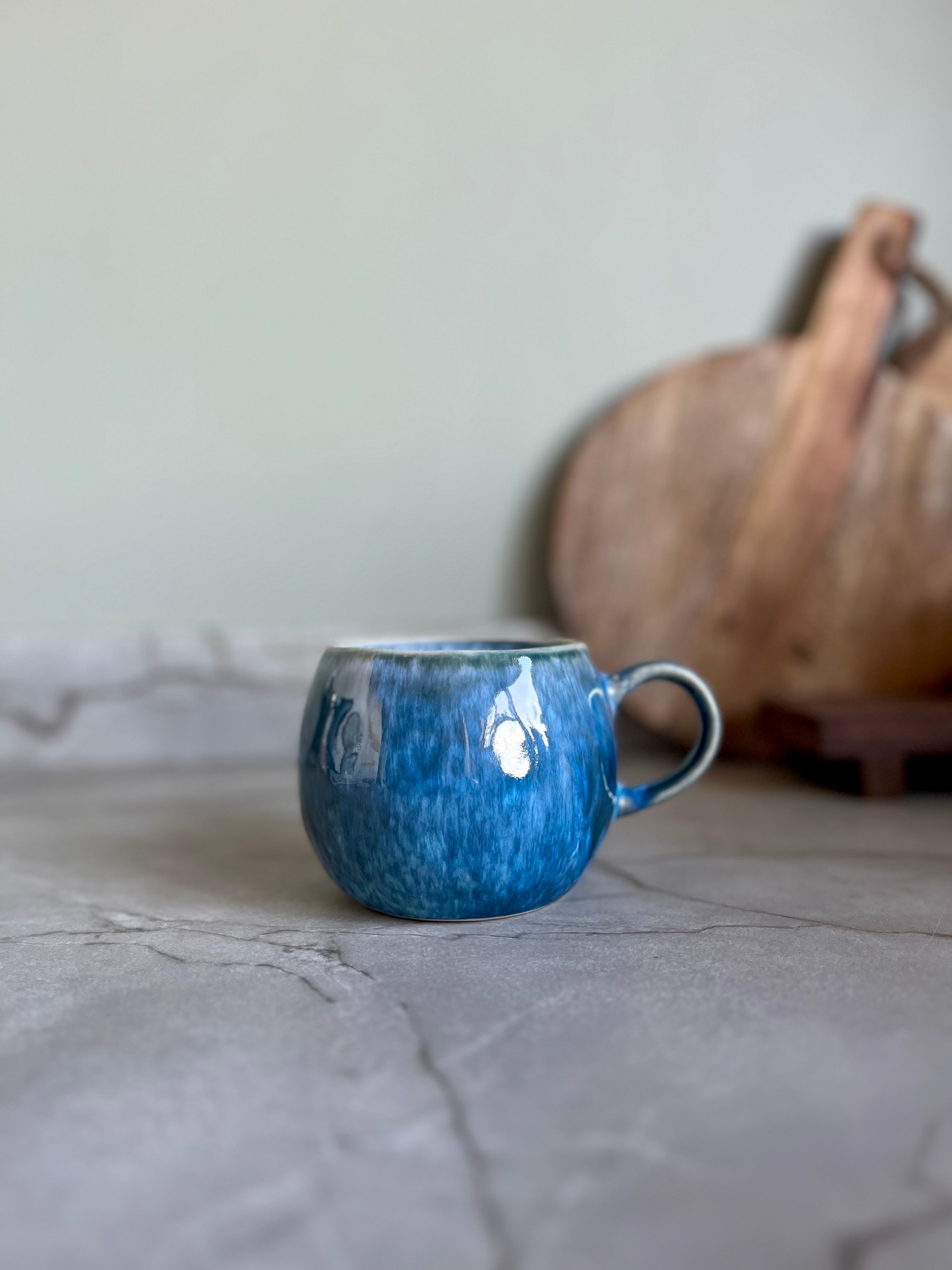 Round Glaze Mug Green