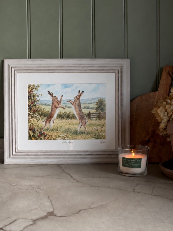 Boxing Hares in the Countryside