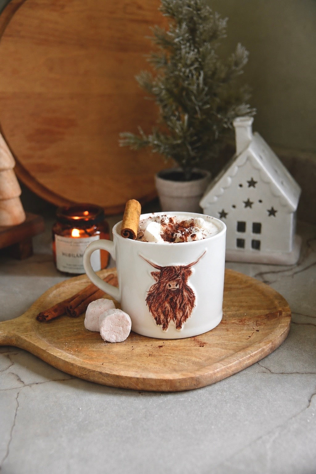 Artisan Highland Cow Mug Gift Set