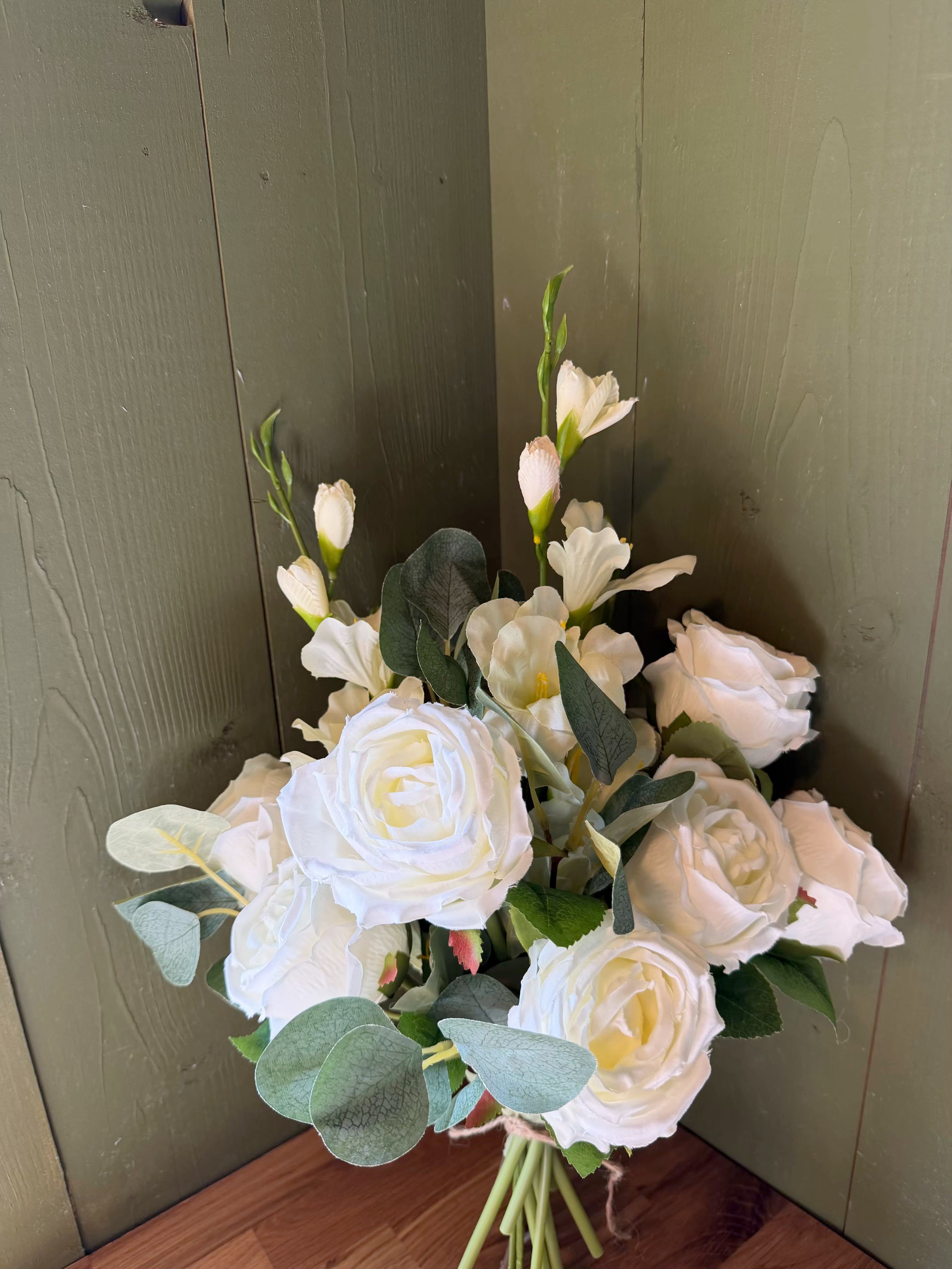 Ivory Rose and Gladiolus Bouquet