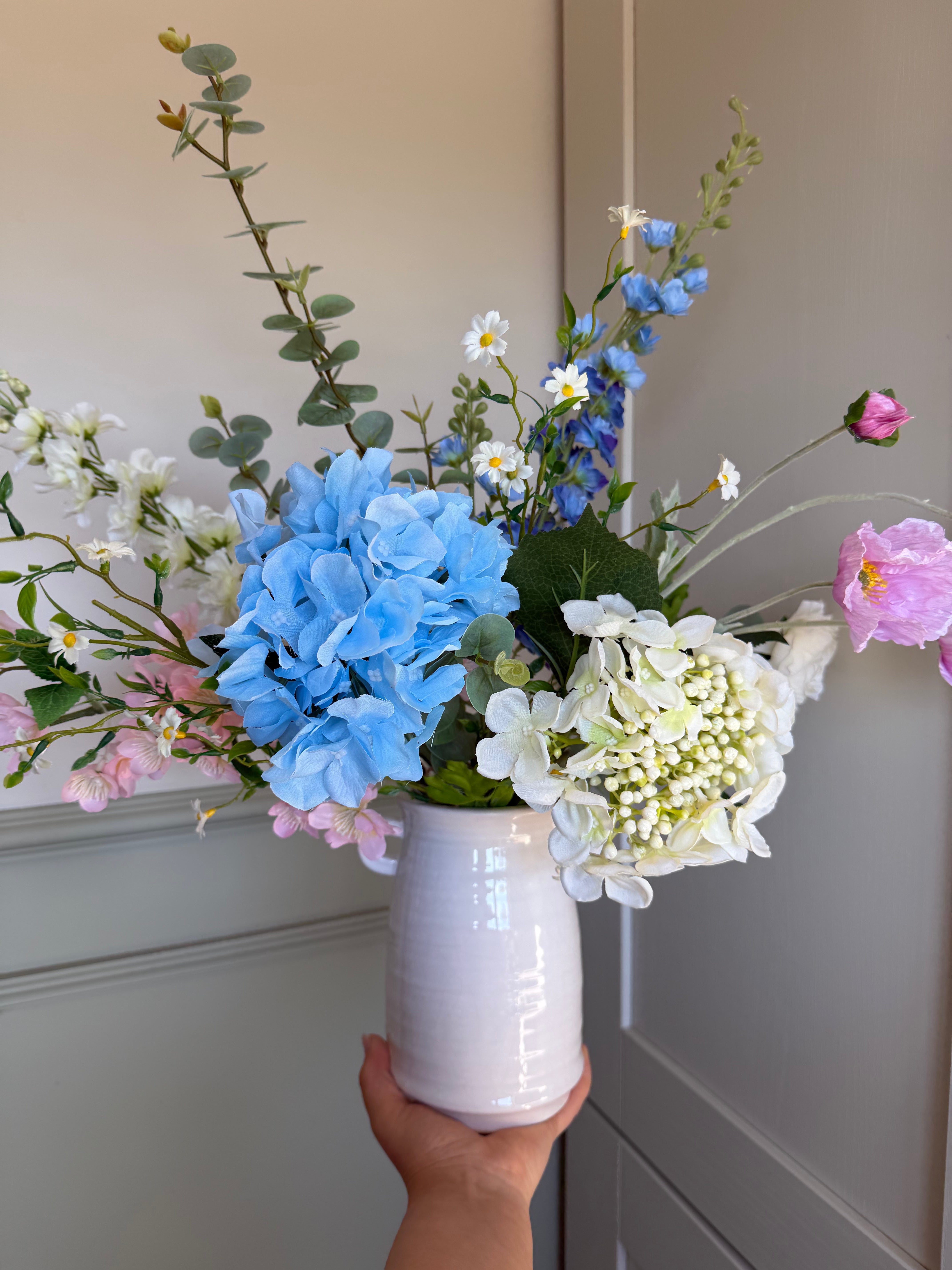 Pastel Summer Meadow Bouquet- Faux Flowers