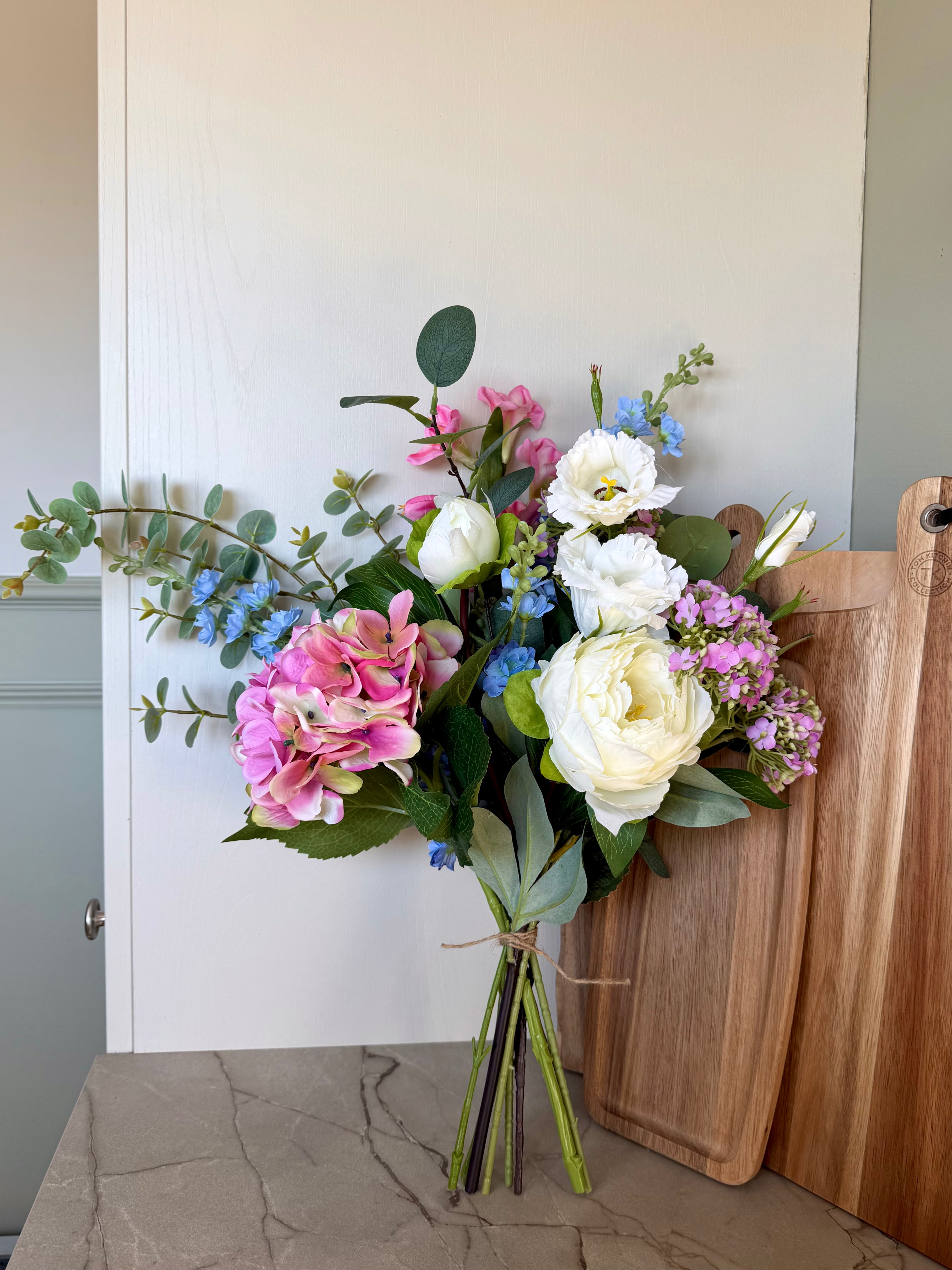 Country Garden Arrangement- Hand Tied Faux Flowers