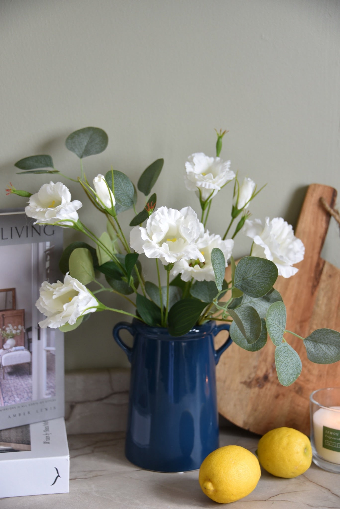 Navy Scandi Vase