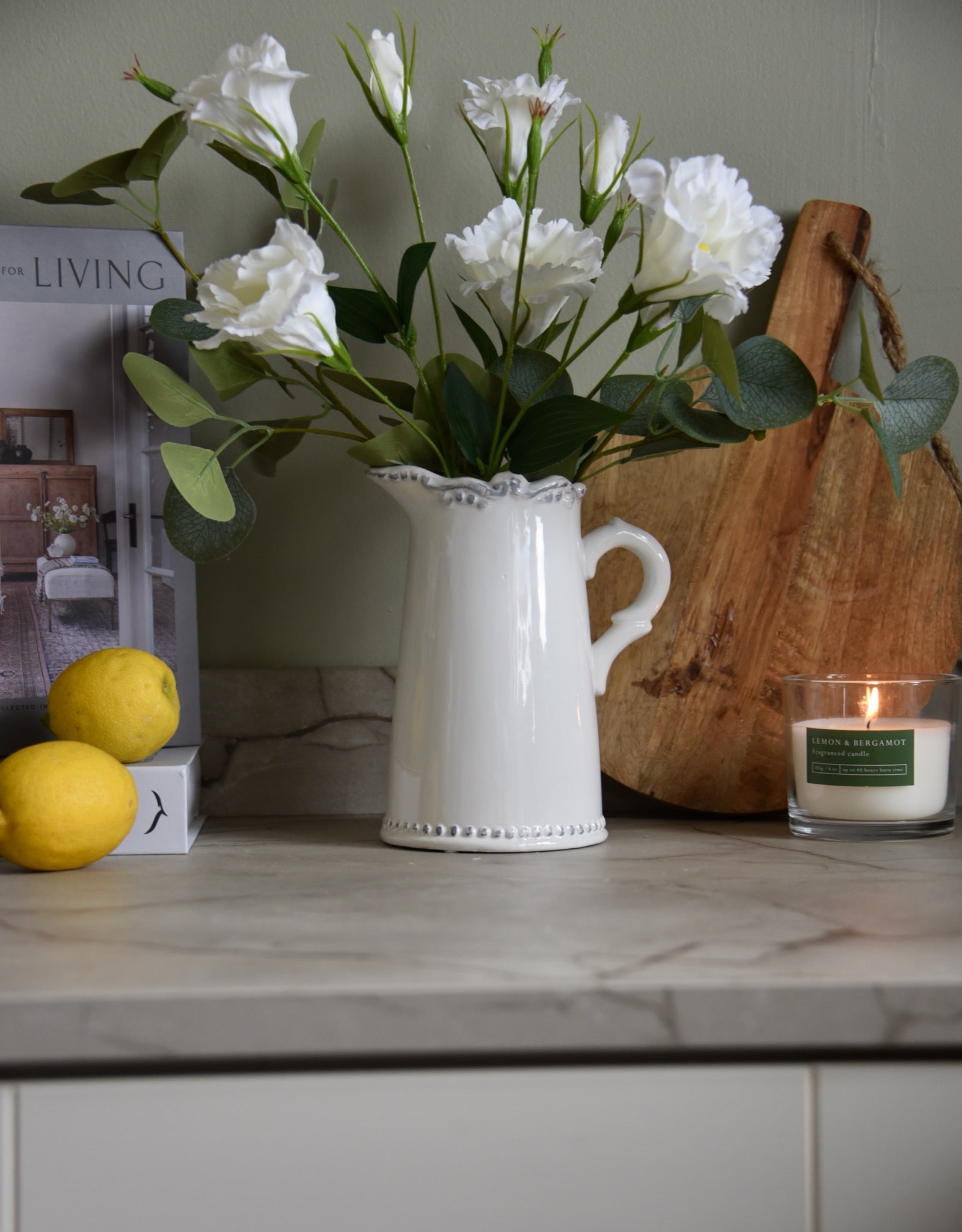 Maison White Ceramic Jug
