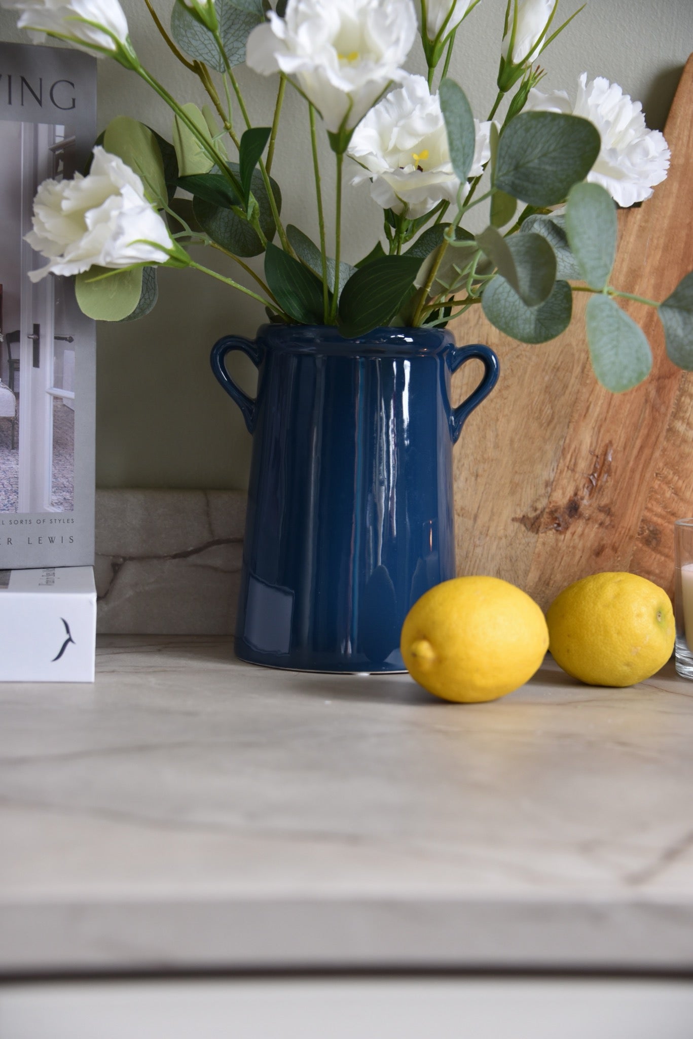 Navy Scandi Vase