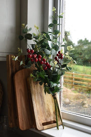 Red Berries and Eucalyptus Foliage