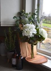 Ivory Hydrangea and Purple Berry Flower Arrangement