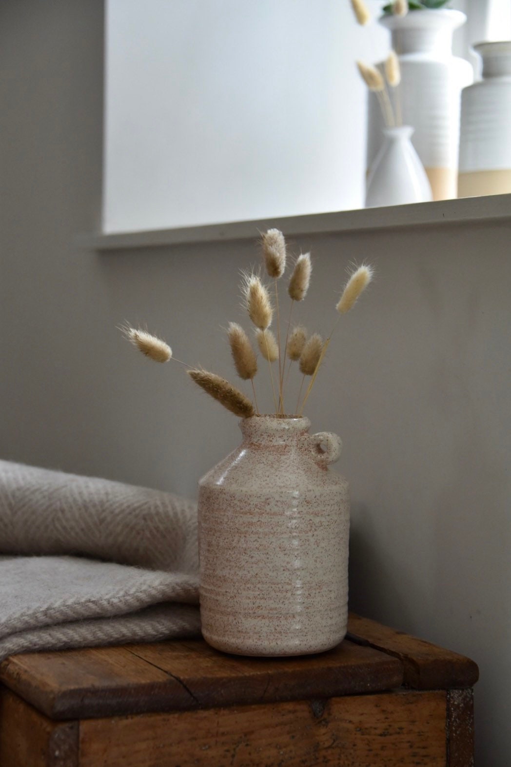 Rustic Stoneware Funnel Jar