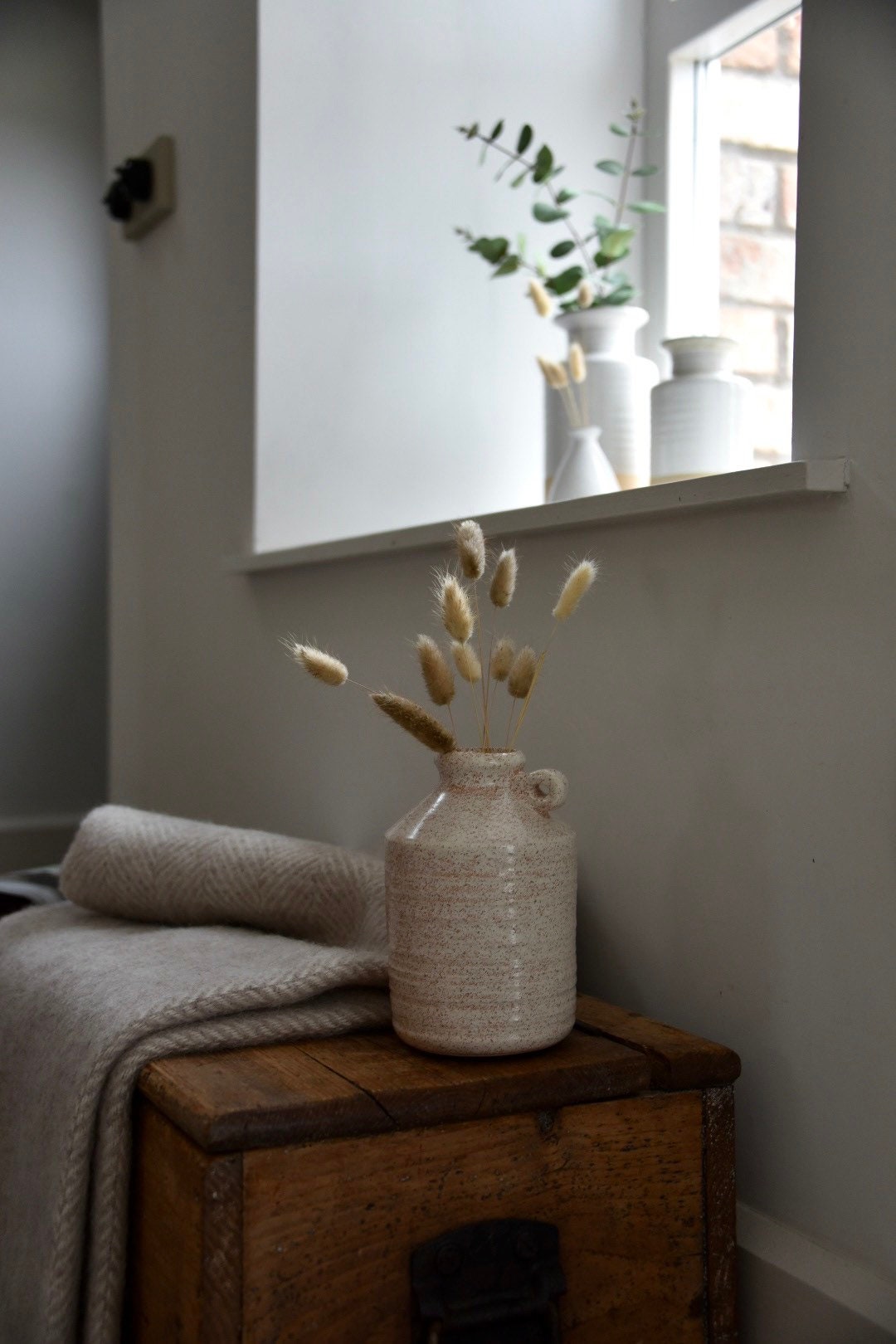 Rustic Stoneware Funnel Jar