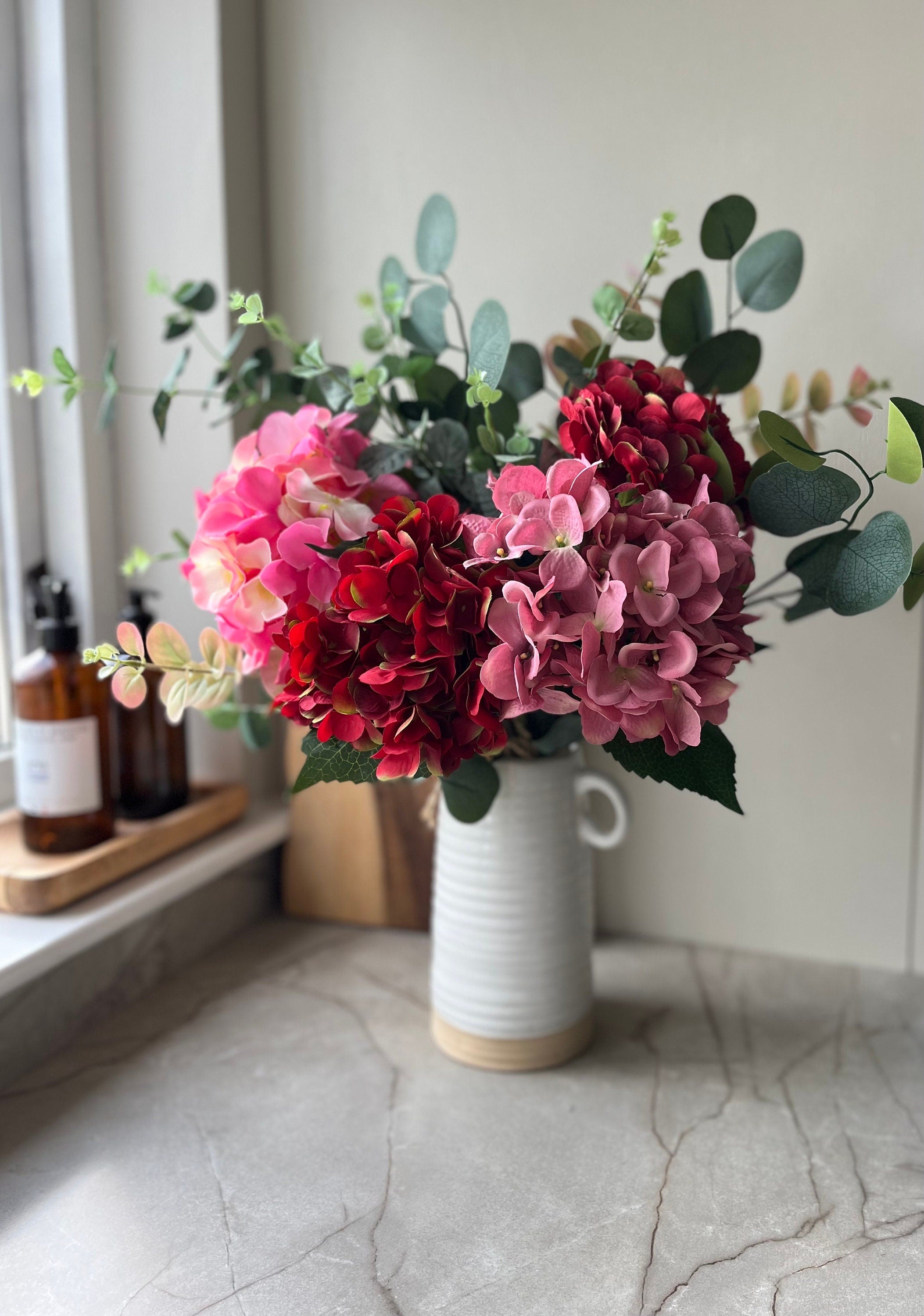 Pink and Red Hydrangea Bloom