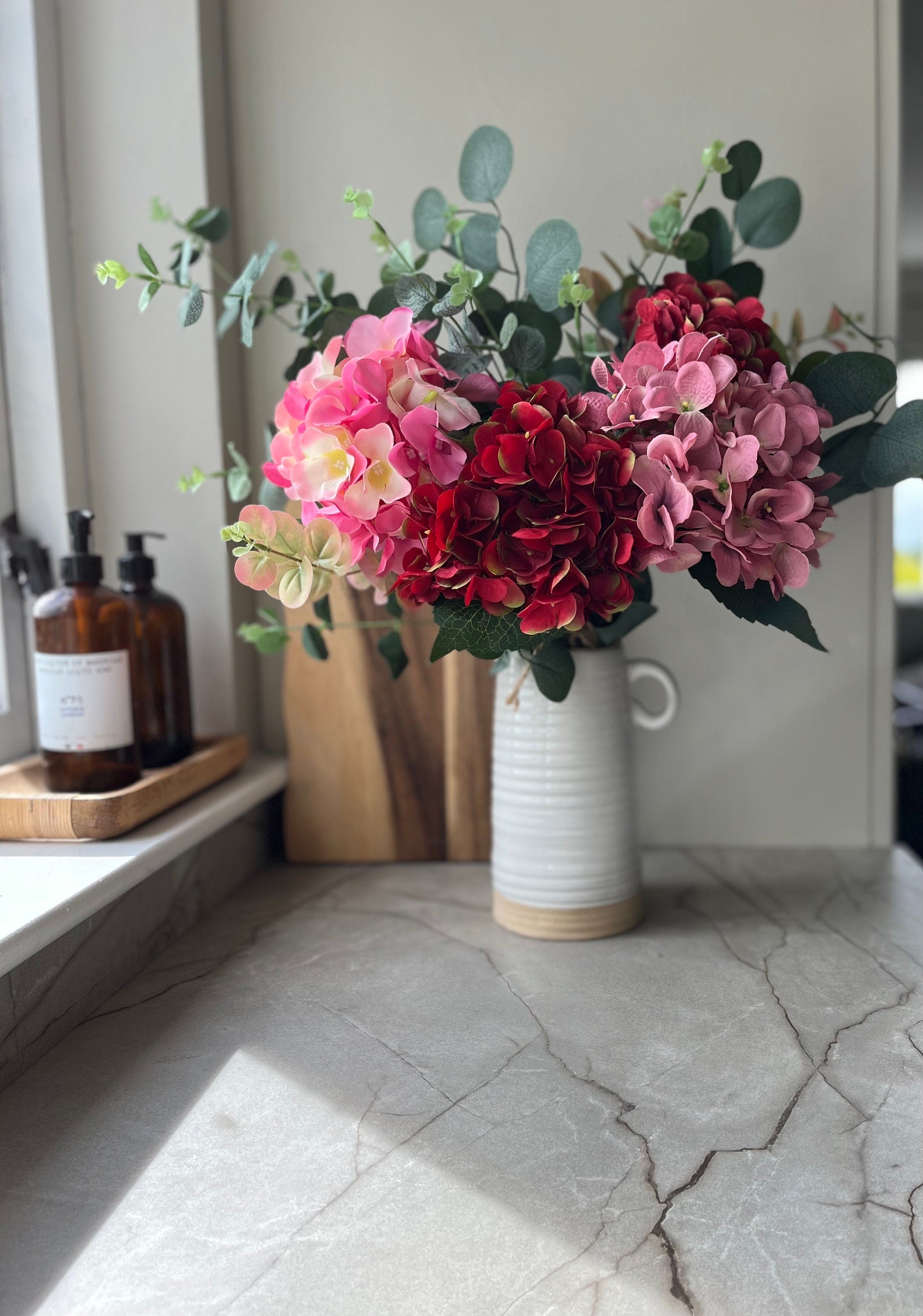 Pink and Red Hydrangea Bloom