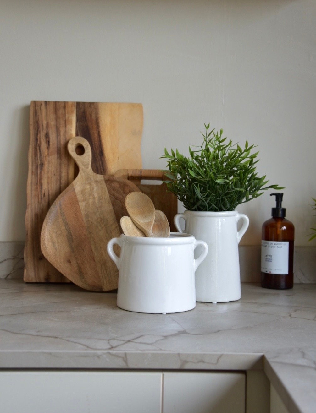 Scandi Utensil Pot With Handles