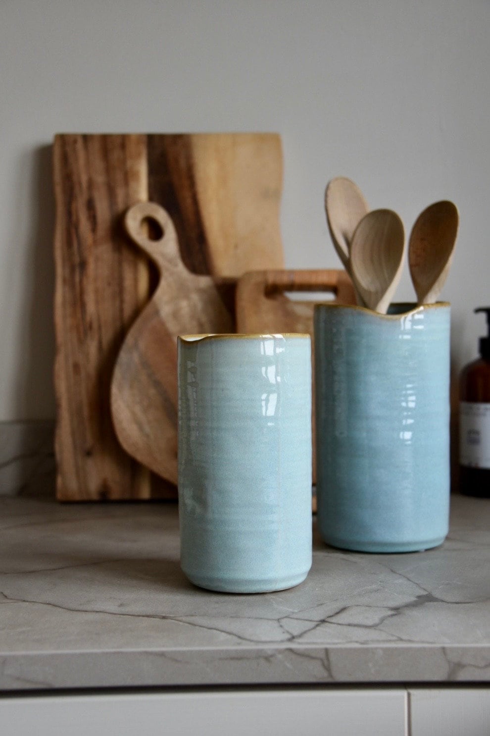 Dusky Blue Ceramic Vase