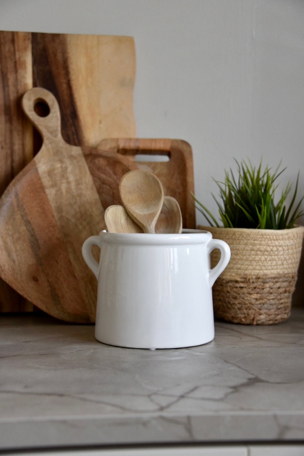 Scandi Utensil Pot With Handles