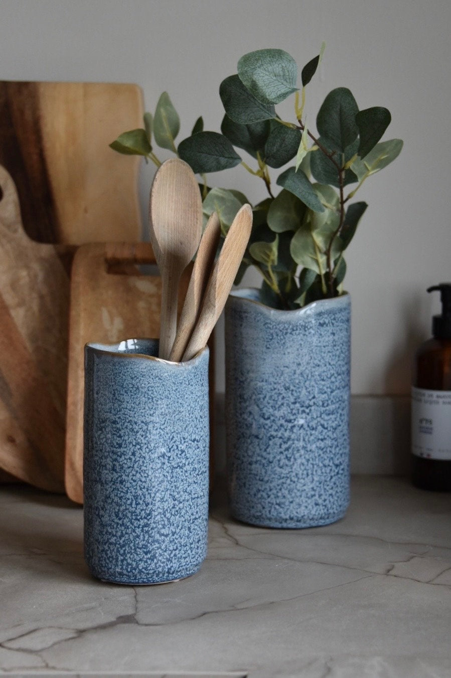 Dusky Blue Ceramic Vase