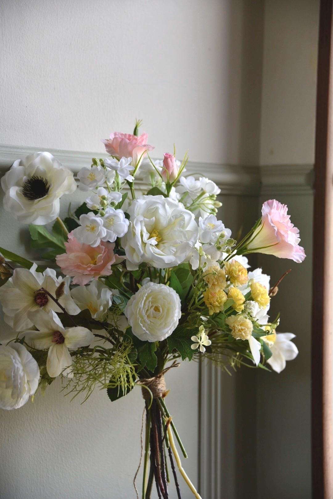 Pink, Ivory & Yellow Flower Arrangement