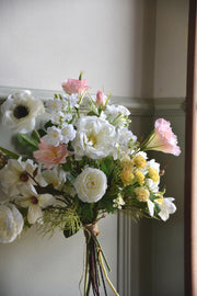 Pink, Ivory & Yellow Flower Arrangement