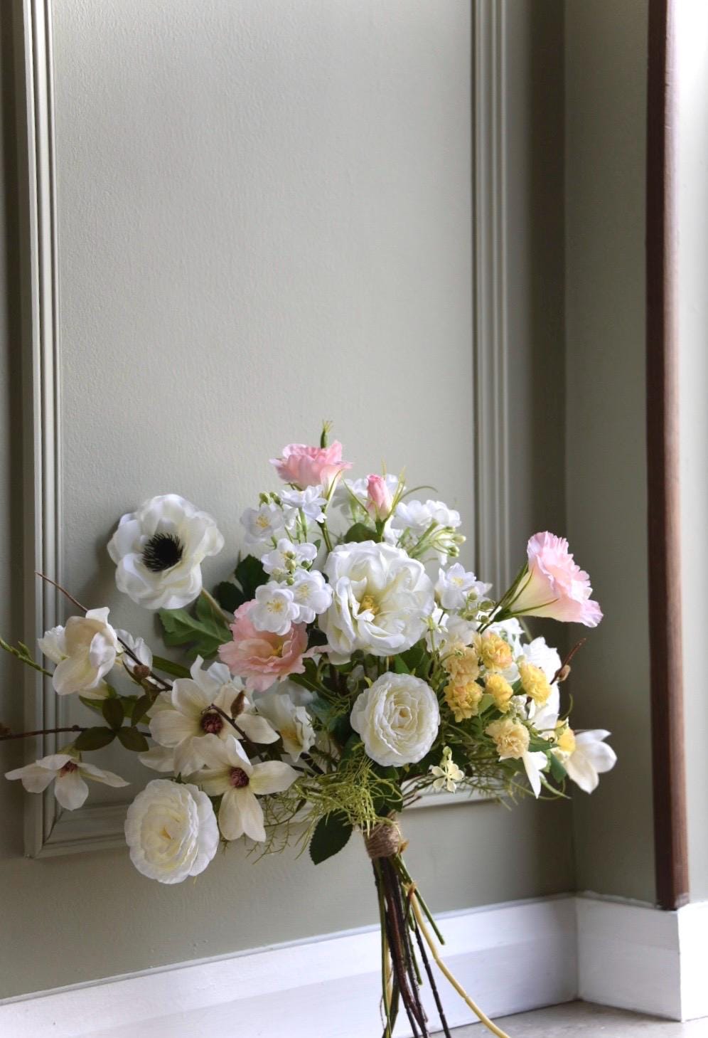 Pink, Ivory & Yellow Flower Arrangement
