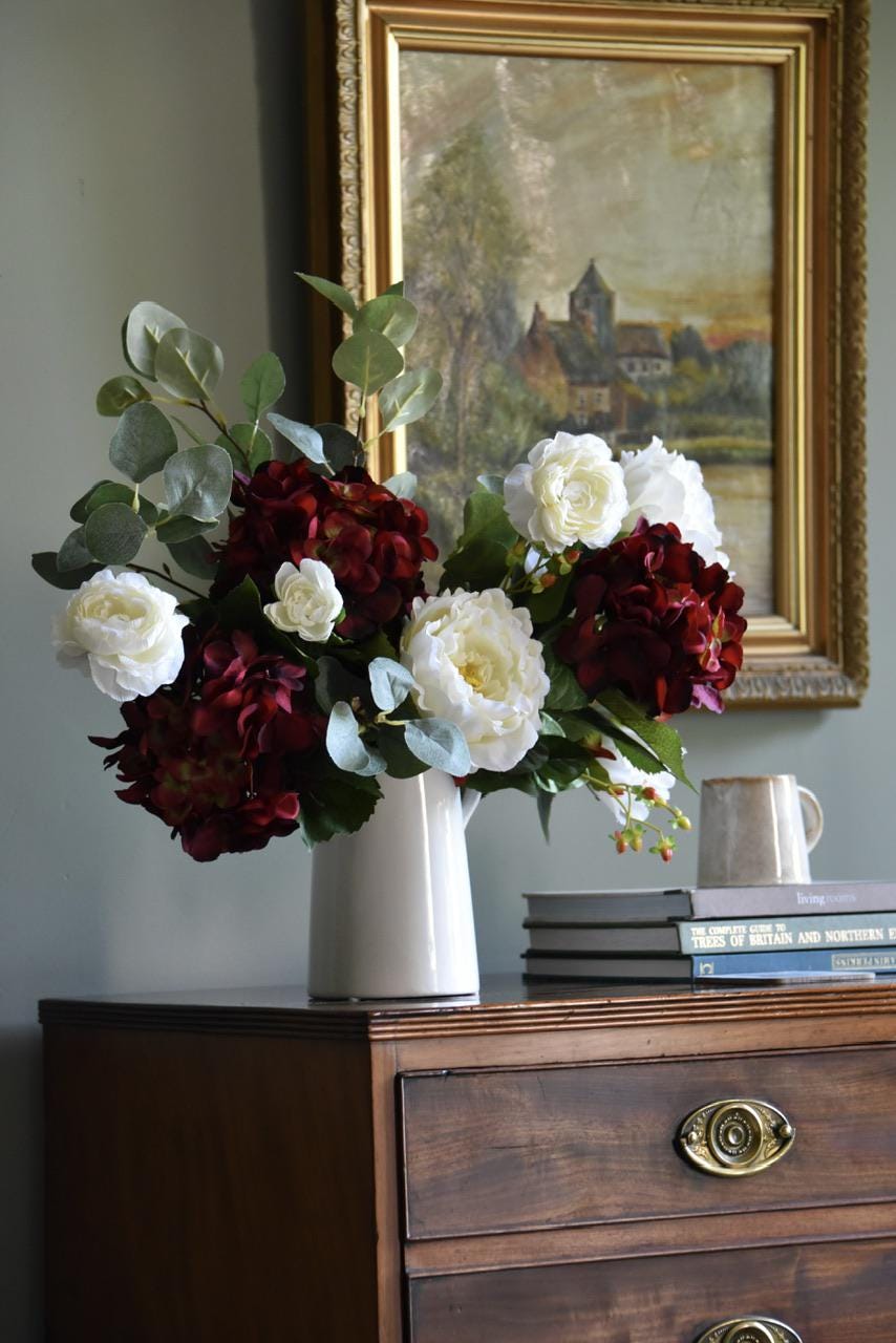 Romantic Pinks and Red Rose Bloom