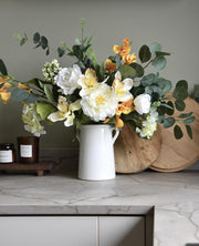Ivory Rose and Yellow Freesia Bouquet