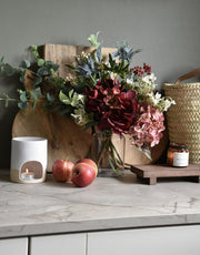 Faux Harvest Hydrangeas, Berries and Blue Thistle Bunch