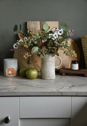 Faux Harvest Bunch with Thistles and Blossom