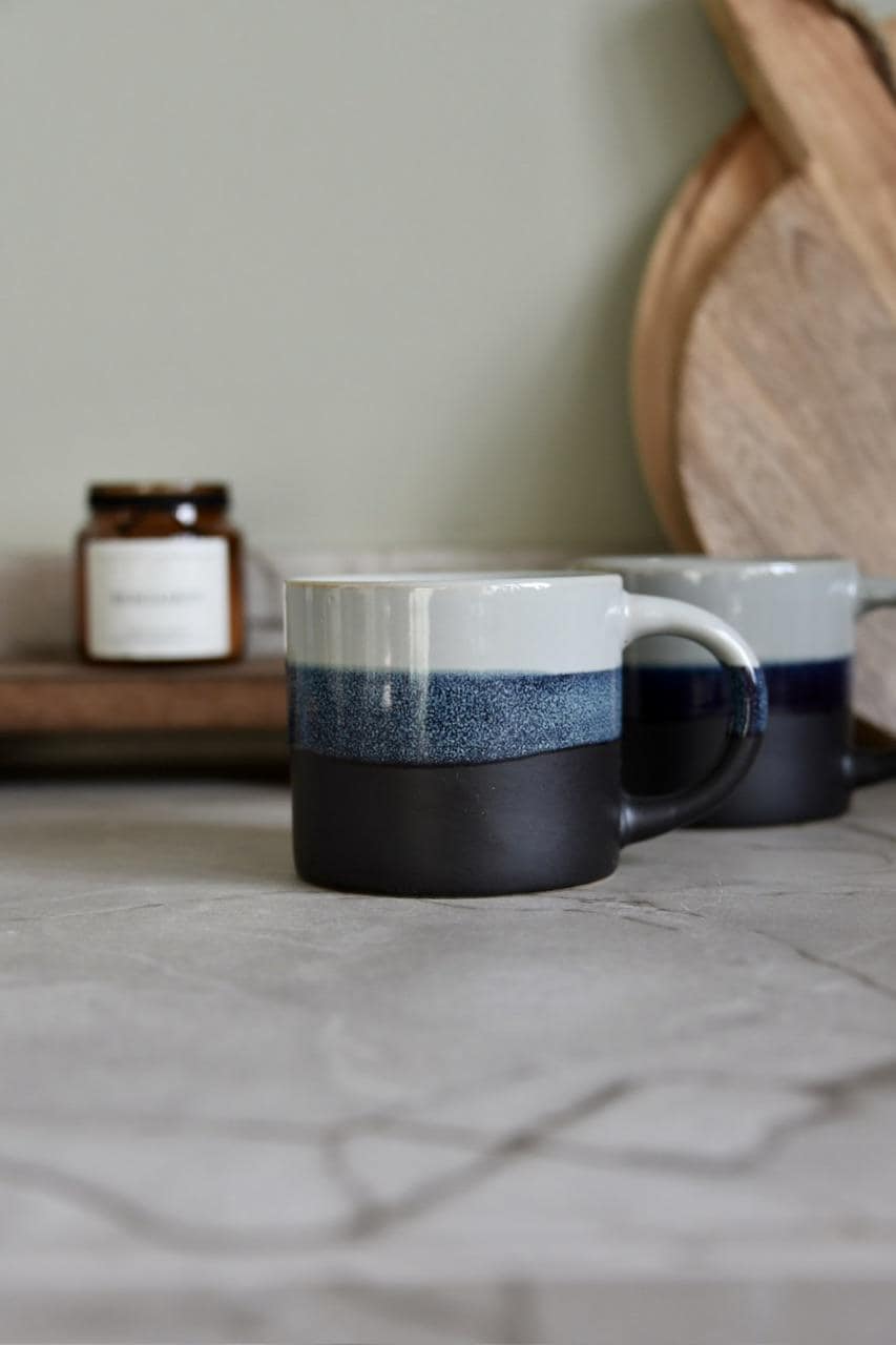 Artisan Reactive Glaze Blue Mug Gift Set