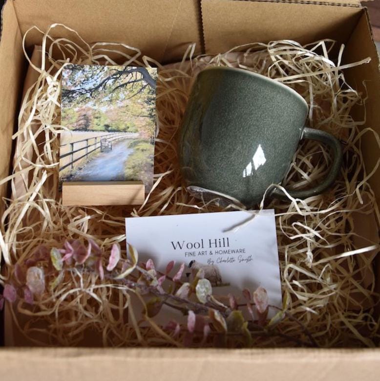 Olive Green Ceramic Mug Gift Set