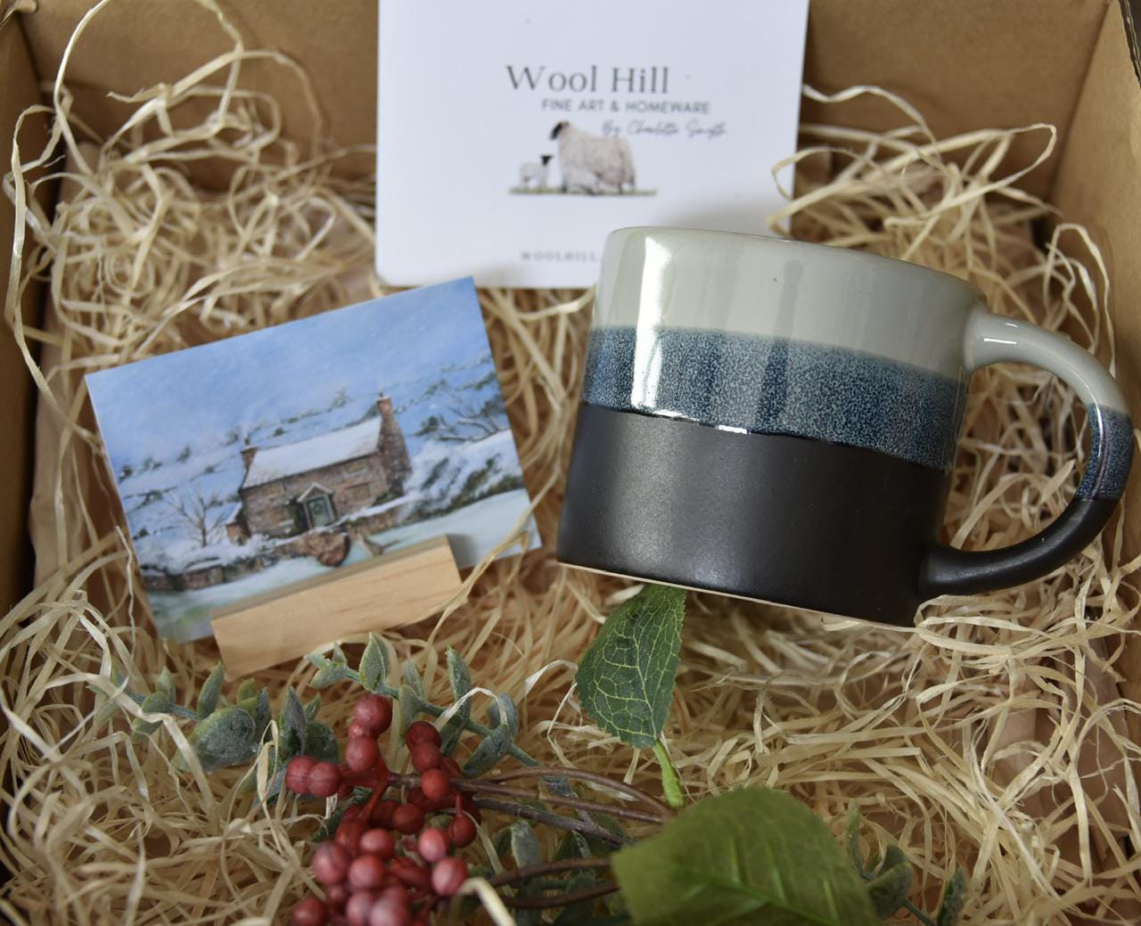 Artisan Reactive Glaze Blue Mug Gift Set