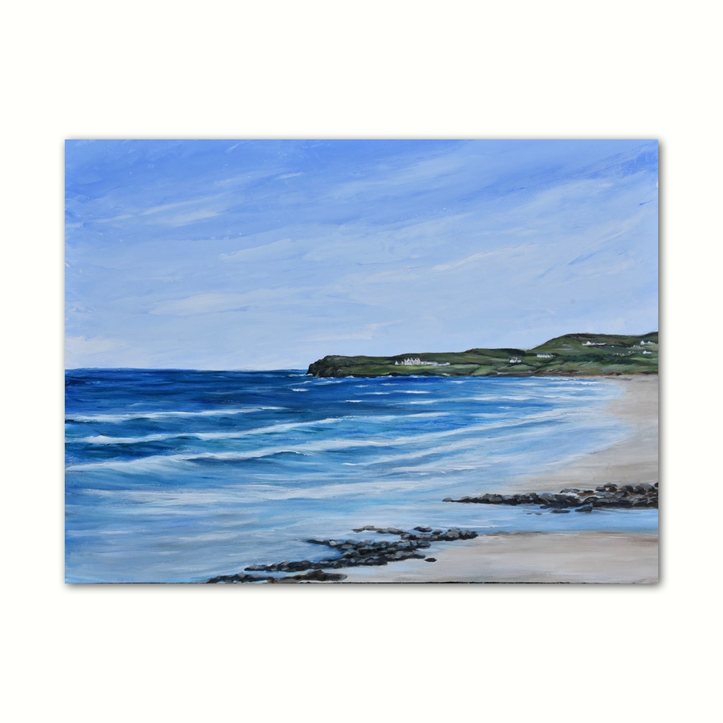 Runkerry Beach, Portballintrae Original Acrylic Painting